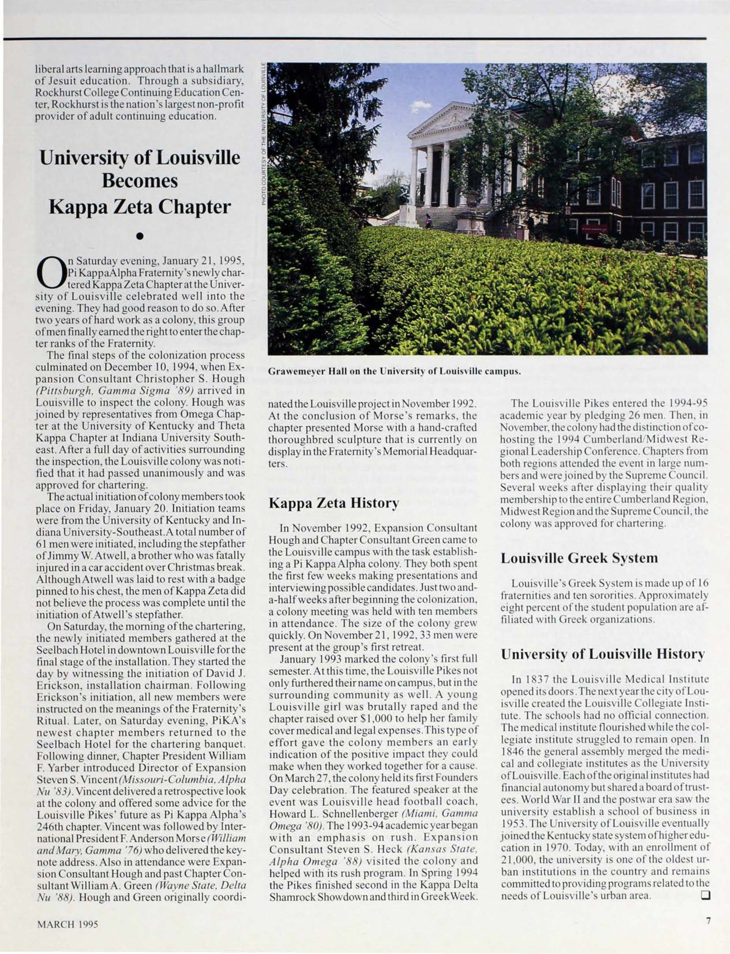 Expansion: University of Louisville Becomes Kappa Zeta Chapter